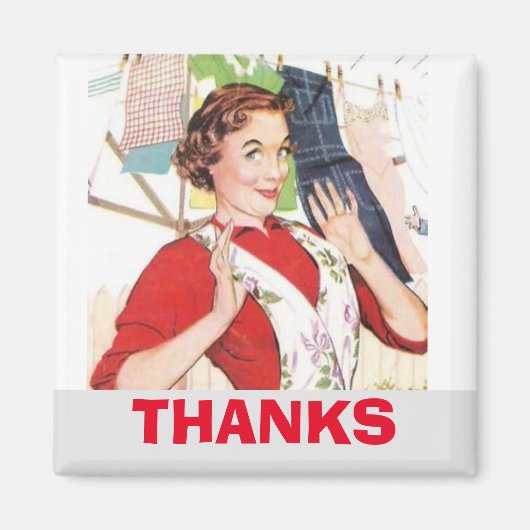 自宅で自分を作り、服を洗う マグネット (正面)