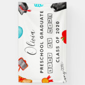 «自宅で過ごす»就学前の卒業2020 横断幕 (縦)