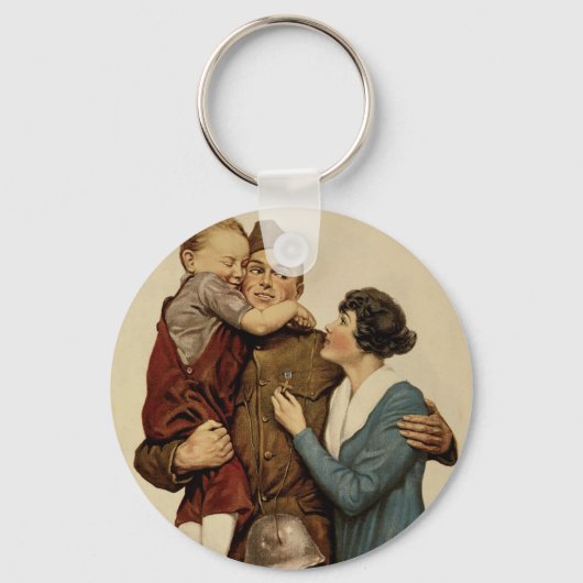 自宅と国 キーホルダー (正面)