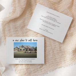 自宅に引っ越しアナウンスを呼び出す新しい場所 サンキューカード