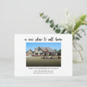 自宅に引っ越しアナウンスを呼び出す新しい場所 サンキューカード (スタンド正面)