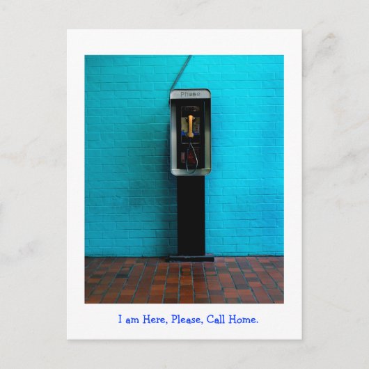 自宅に電話をかける ポストカード (正面)