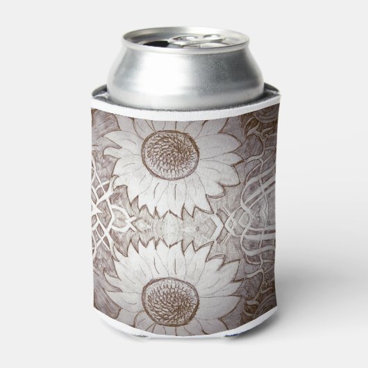 自宅のひまわり 缶クーラー (缶正面)