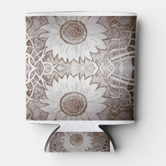 自宅のひまわり 缶クーラー (正面)