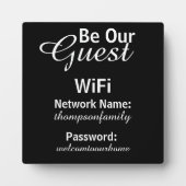 自宅のゲストWiFiパスワードサイネージにする フォトプラーク (正面)