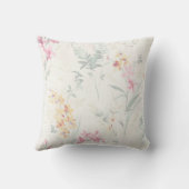 自宅のスイートホームフローラボホピンクイエローティール（緑がかった色） クッション (裏面)