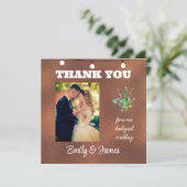 自宅の庭での結婚式に感謝を込めて サンキューカード (スタンド正面)