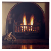 自宅の暖炉 タイル (正面)
