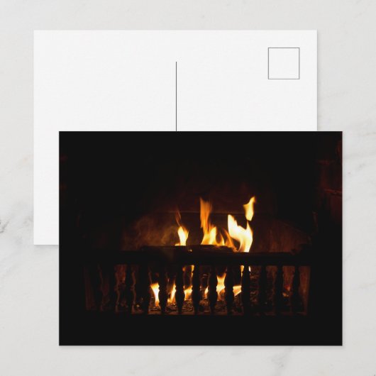 自宅の暖炉 ポストカード (正面/裏面)