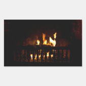自宅の暖炉 長方形シール (正面)