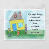自宅の移動中のお知らせ 案内ポストカード (正面)