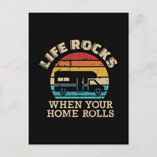 自宅のRV時にライフ転がロック ポストカード (正面)