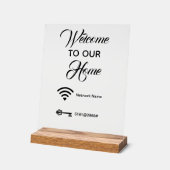 自宅のwifiパスワードへようこそ アクリルサイン (傾斜)