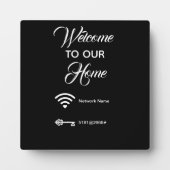 自宅のwifiパスワードへようこそ フォトプラーク (正面)