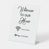 自宅のwifiパスワードへようこそ 台座サイン (正面)