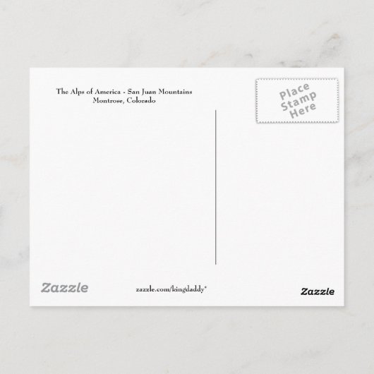 自宅はがき ポストカード (裏面)