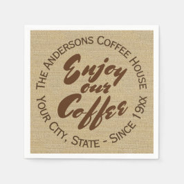 自宅またはビジネスコーヒーショップ スタンダードカクテルナプキン