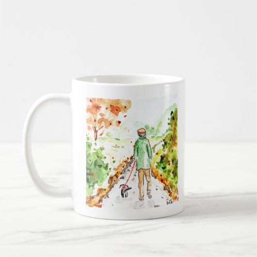 自宅までの長い散歩 コーヒーマグカップ (左)