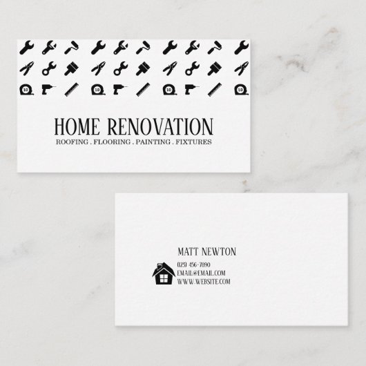 自宅リノベーション建築名刺 名刺 (正面/裏面)