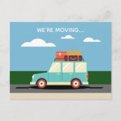 自宅住所の変更かわいいカスタム 案内ポストカード (正面)