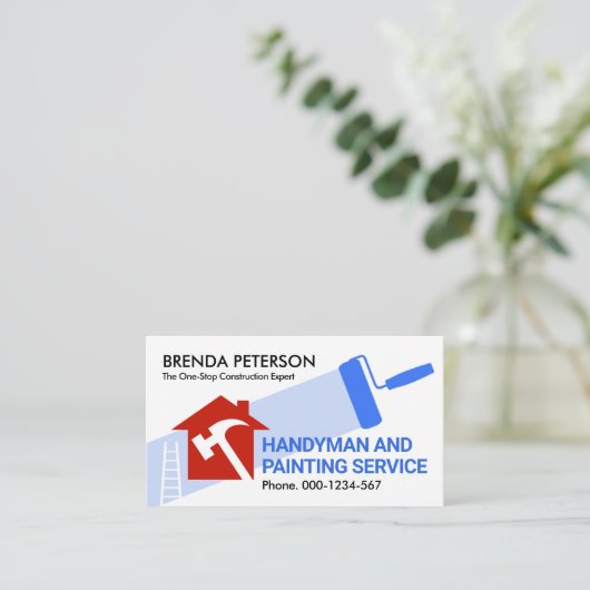 自宅修理絵画の便利屋 名刺 (スタンド正面)
