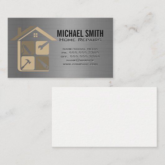 自宅修理 | 改装ロゴ 名刺 (正面/裏面)