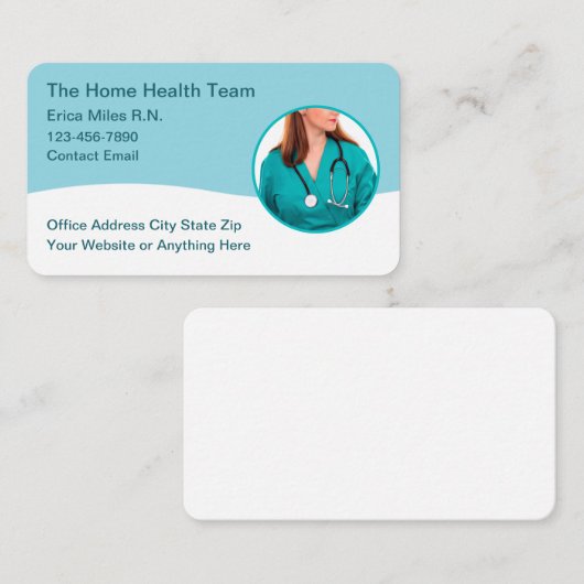 自宅健康ナースサービス名刺 名刺 (正面/裏面)