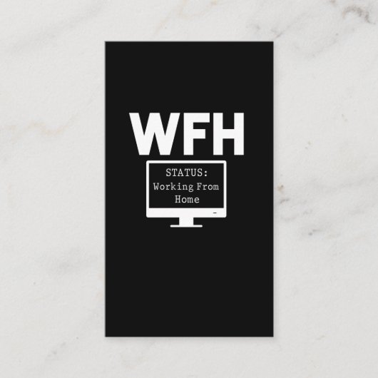 自宅勤務おもしろい者誇りを持った 名刺 (正面)