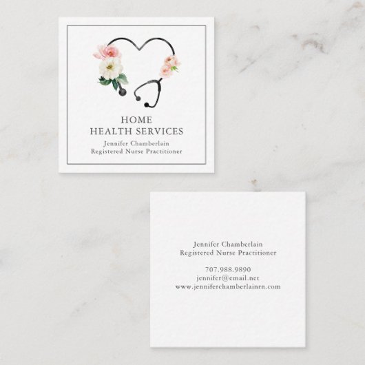 自宅医療サービスナース スクエア名刺 (正面/裏面)