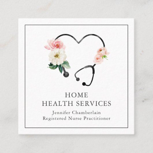 自宅医療サービスナース スクエア名刺 (正面)