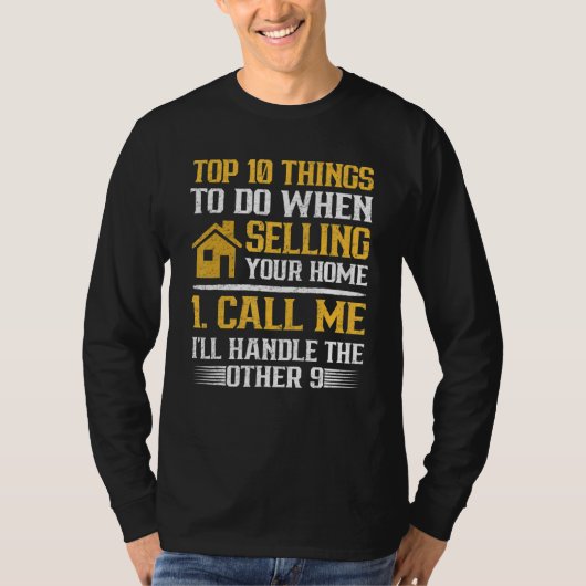 自宅売却時に行うべきトップ10 Tシャツ (正面)