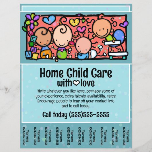 自宅子気に子気に転涙シート チラシ (正面)