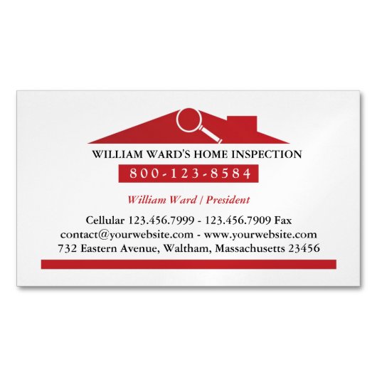 自宅検査 マグネット名刺 (正面)