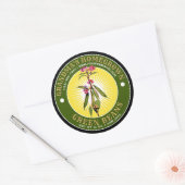 自家栽培のグリーンビーンズ缶詰ラベルテンプレート ラウンドシール (封筒)