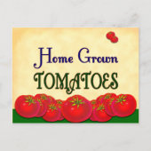 自家栽培のトマトレシピカード ポストカード (正面)