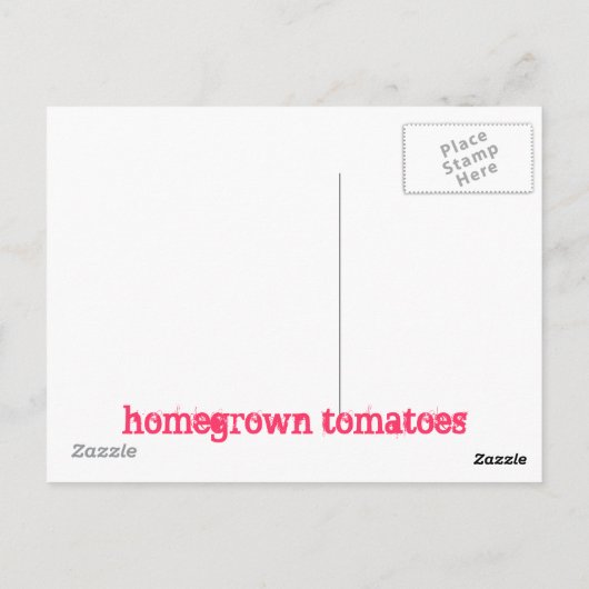 自家栽培のトマト ポストカード (裏面)