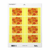 自家栽培のトマト ラベル (フルシート)