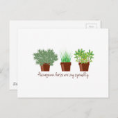 自家栽培のハーブは私の専門だ ポストカード (正面/裏面)