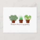 自家栽培のハーブは私の専門だ ポストカード (正面)