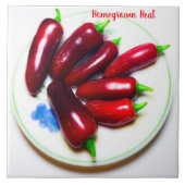 自家栽培の熱 タイル (正面)