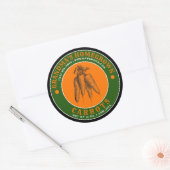 自家栽培ガーデンキャロツキャニングラベルテンプレート ラウンドシール (封筒)