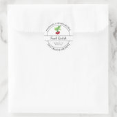 自家栽培ガーデン生オーガニック大根ラベル ラウンドシール (バッグ)