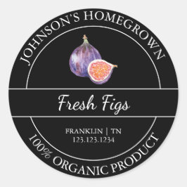 自家栽培ガーデン生オーガニック生イチジラベル ラウンドシール