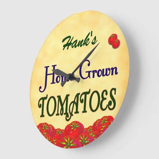 自家栽培トマカスタムート庭師の壁時計 ラージ壁時計 (傾斜)