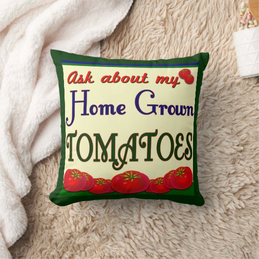 自家栽培トマトことわざガーデナーピロー クッション (ブランケット)