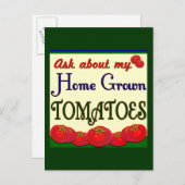 自家栽培トマトガーデンスローガン ポストカード (正面/裏面)