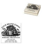 自家栽培ファームフレッシュプロダクションラベルテンプレート ラバースタンプ (押印)
