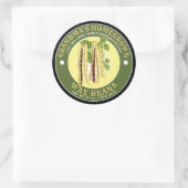 自家栽培ワックスビーンズ缶詰ラベルテンプレート ラウンドシール (バッグ)