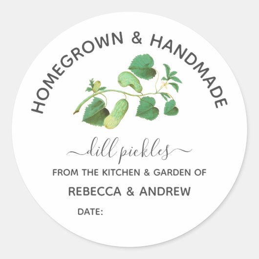 自家栽培&ハンドメイドディルピックルクラフト紙クラス ラウンドシール (正面)