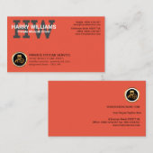 自家用タクシー運転手シンプルモノグラムタクシー 名刺 (正面/裏面)